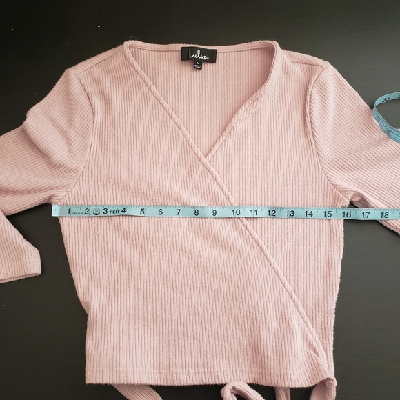 Lulus ballet pink warp cardigan sweater M - Picture 8 of 10